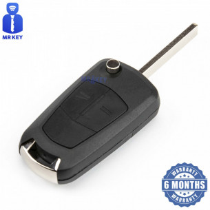 Opel Flip Key Cover With 2 Buttons