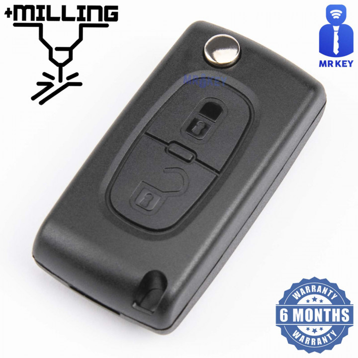 Peugeot Car Key Case with 2 Buttons