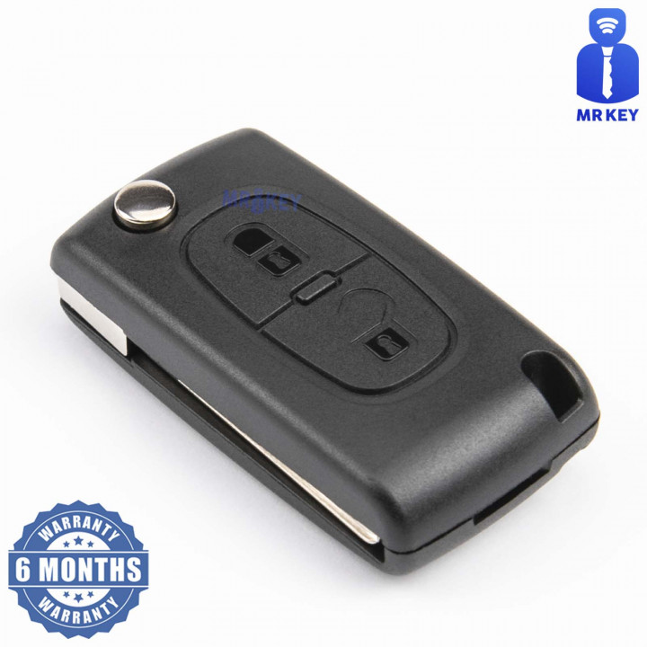 Peugeot Car Key Case with 2 Buttons