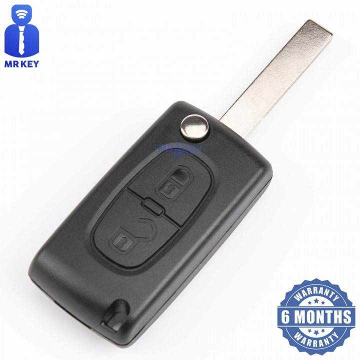 Peugeot Car Key Case with 2 Buttons