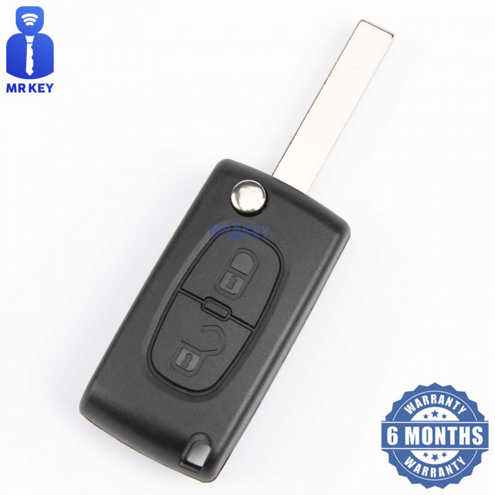 Peugeot Car Key Case with 2 Buttons