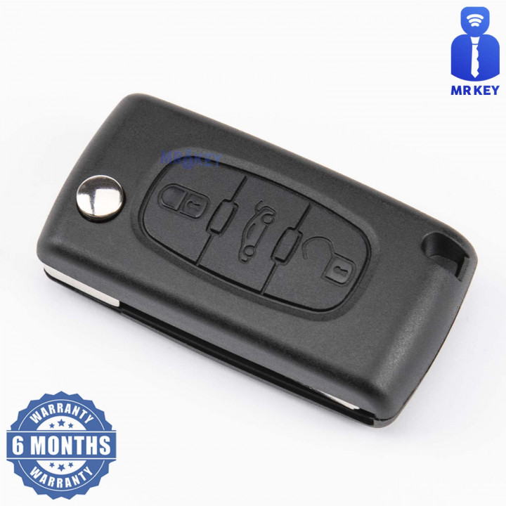 Citroen Car Key Case With 3 Buttons