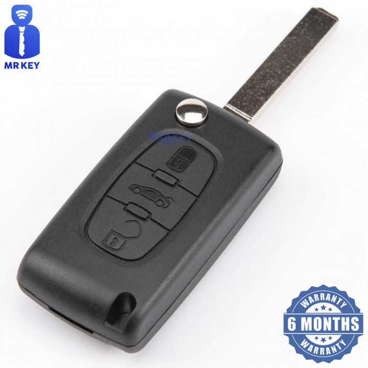 Citroen Car Key Case With 3 Buttons