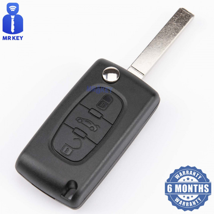 Citroen Car Key Case With 3 Buttons