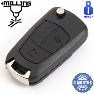 Opel Flip Key Shell With 3 Buttons