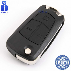 Opel Flip Key Shell With 3 Buttons