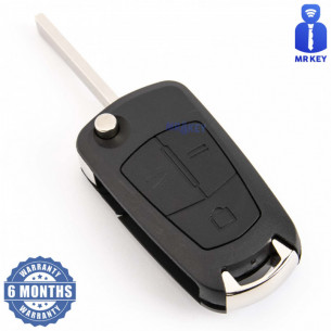 Opel Flip Key Shell With 3 Buttons