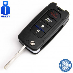 Key Shell With 4 Buttons for Jeep Chrysler Dodge