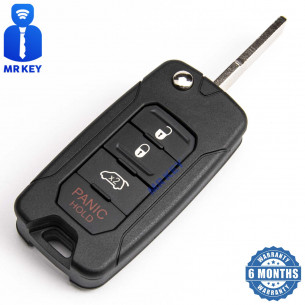 Key Shell With 4 Buttons for Jeep Chrysler Dodge