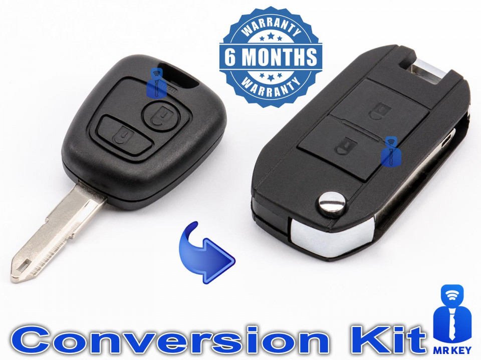 Citroen Key Upgrade / Conversion Kit With 2 Buttons