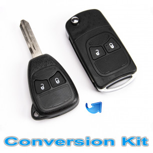 Chrysler Dodge Key Upgrade / Conversion Kit With 2 Buttons