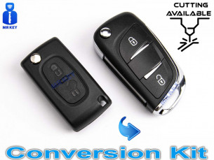 Peugeot Key Conversion Kit With 2 Buttons