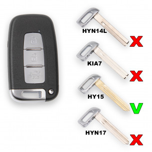 Lamă cheie de urgență HY15 pentru Hyundai I30 IX35 Tucson Veloster Chei - Aftermarket