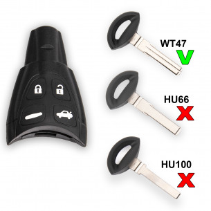 Lamă cheie de urgență WT47 pentru Saab 9-3 9-5 Chei - Aftermarket
