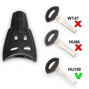 Lama chiave d’emergenza HU100 per Saab 9-3 9-5 Chiave - Aftermarket
