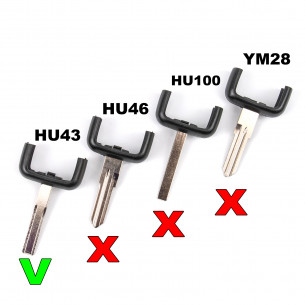 Lame HU43 pour Opel clés - Aftermarket