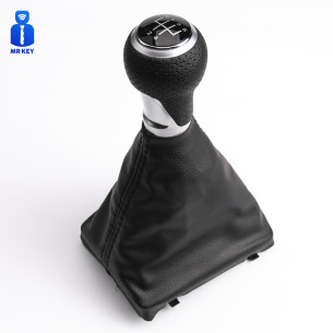 Leather Gear Shift Stick Knob 5 Speed For Audi