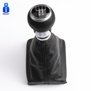 Leather Gear Shift Stick Knob 5 Speed For Audi