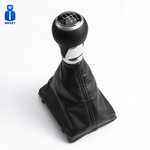 Leather Gear Shift Stick Knob 6 Speed For Audi