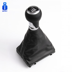 Leather Gear Shift Stick Knob 6 Speed For Audi