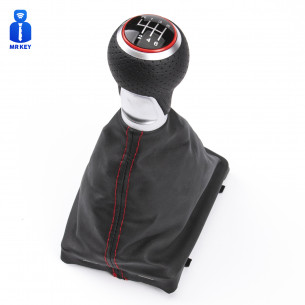 Leather Gear Shift Stick Knob 6 Speeds for Audi