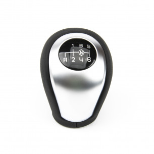 Genuine Leather & Plastic 6-Speed Manual Gear Shift Knob Replacement For Mercedes Benz Vito W447 - Includes Boot & Cover