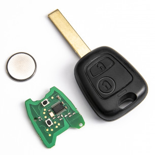 Peugeot Remote Car Key 433Mhz with 2 Buttons and Electronics