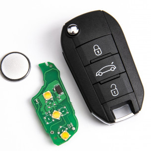 Peugeot Flip Car Key 1608504480 with Electronics