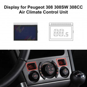 LCD Display For A/C Climate for Peugeot - Aftermarket