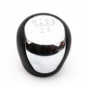 Pomello Del Cambio Cuffia Pu Pelle Per Hyundai Elantra Kia Soul 5 Marce Cromo