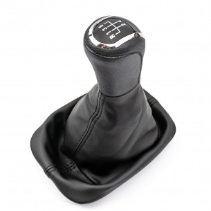 Pomello Del Cambio Cuffia Pu Pelle Per Skoda Fabia I 5 Marce - Aftermarket