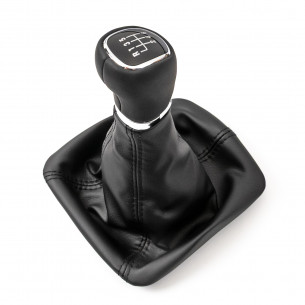 Pomello Del Cambio Cuffia Pu Pelle Per Skoda Octavia 2 II 6 Marce