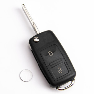 VW / Skoda Remote Flip Car Key 1J0959753N with Electronics