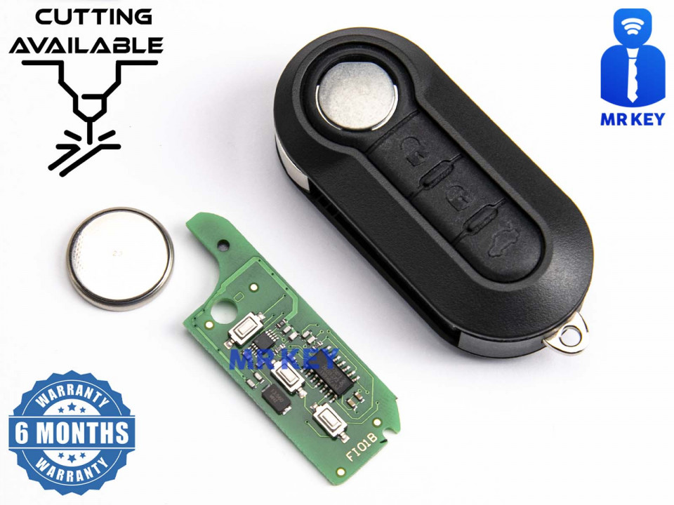 Remote Flip Car Key 71752197 με Ηλεκτρονικά για Peugeot