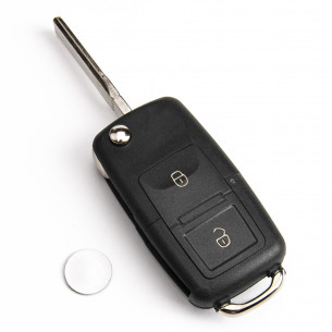 Seat/ VW Remote Flip Key 1J0959753CT With Electronics