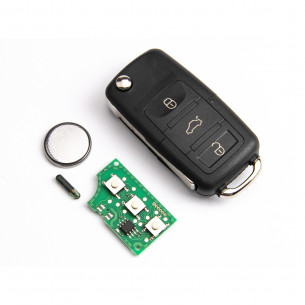 VW Seat Remote Flip Key 1K0959753G with Electronics