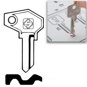 Sleutel voor Zadi Motorfiets Codes 001-0253 x2