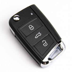 VW Flip Key Case With 3 Buttons