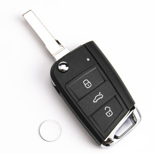 VW Flip Key Case With 3 Buttons