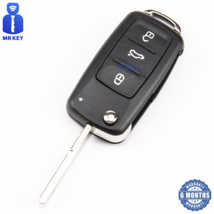 VW Flip Key Shell With 3 Buttons