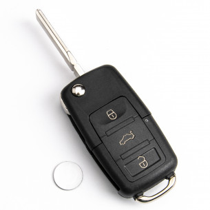 VW Key Cover With 3 Buttons